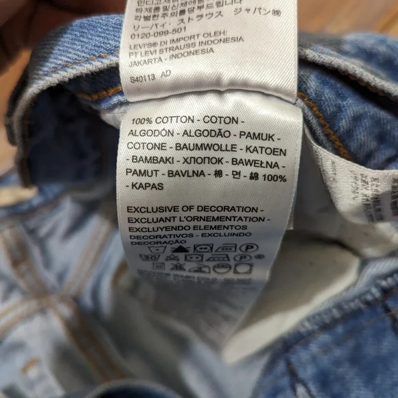 Levi's Wedgie Straight Med/Light Wash Cropped Jeans Size 29 - Picture 9 of 13